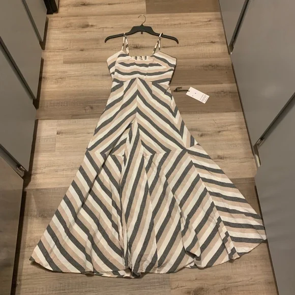 Tulip Creations | Dresses | Stripped Maxi Dress With Adjustable Straps  Brand New With Tags | Poshmark